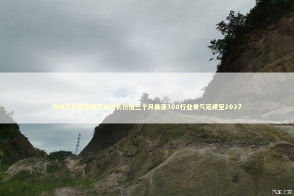 存储芯片需求爆发式增长价格三个月暴涨300行业景气延续至2027