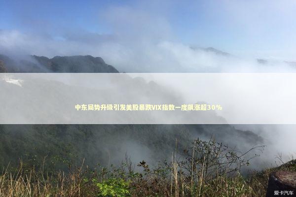 中东局势升级引发美股暴跌VIX指数一度飙涨超30%