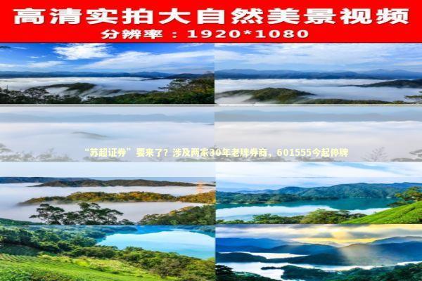 “苏超证券”要来了？涉及两家30年老牌券商，601555今起停牌