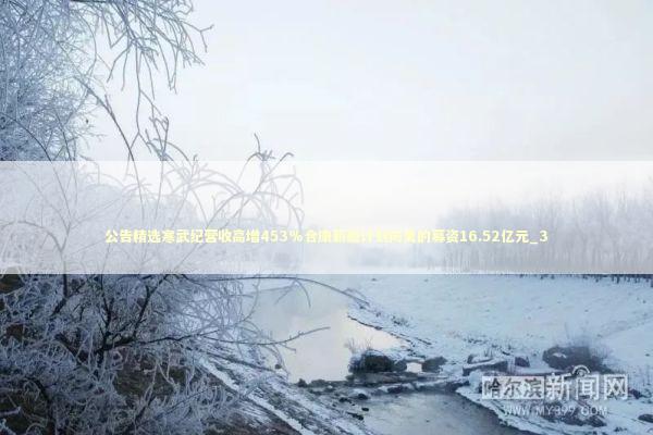公告精选寒武纪营收高增453%合康新能计划向美的募资16.52亿元_3