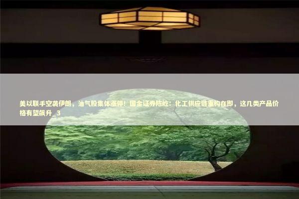 美以联手空袭伊朗，油气股集体涨停！国金证券陈屹：化工供应链重构在即，这几类产品价格有望飙升_3