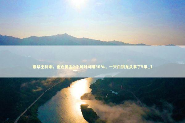 银华王利刚，重仓黄金2个月时间赚50%，一只白银龙头拿了5年_1