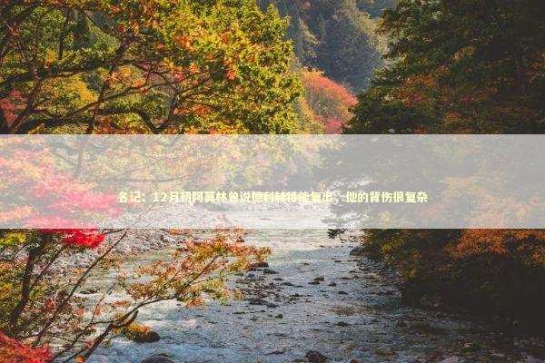 名记：12月初阿莫林曾说德利赫特能复出，他的背伤很复杂